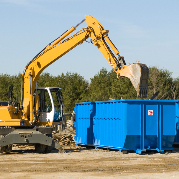 are there any restrictions on where a residential dumpster can be placed in Roosevelt Oklahoma